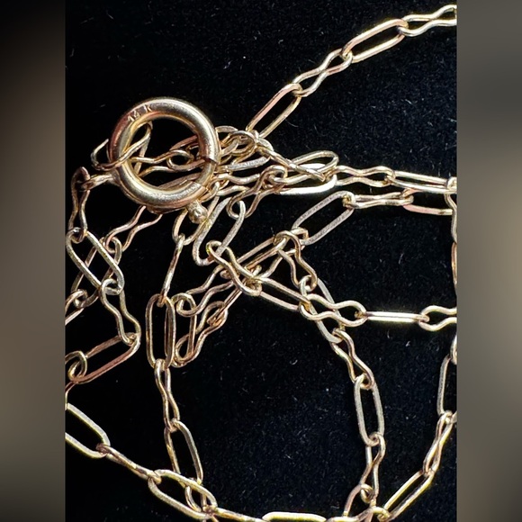 Vintage Jewelry - 14k yellow gold vintage handmade link chain necklace